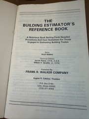 Walker&rsquo;s Building Estimator&rsquo;s Reference Book 25th Edition Frank R. Walker