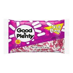 GOOD & PLENTY Licorice Fat Free, Candy Bulk Bag, 5 lbs