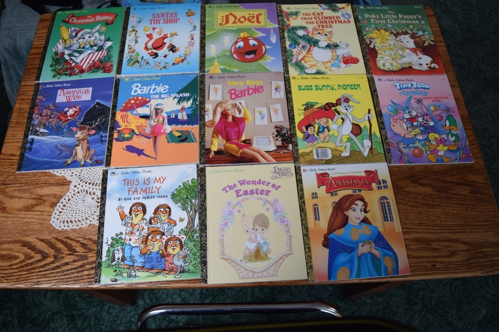 Lot of 13 Vintage Little Golden Books Standard Size 6 5/8 X 7 7/8 Inches