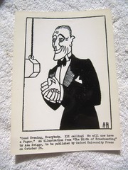 AUBREY HAMMOND BBC Announcer CARICATURE Briggs History Radio in United Kingdom