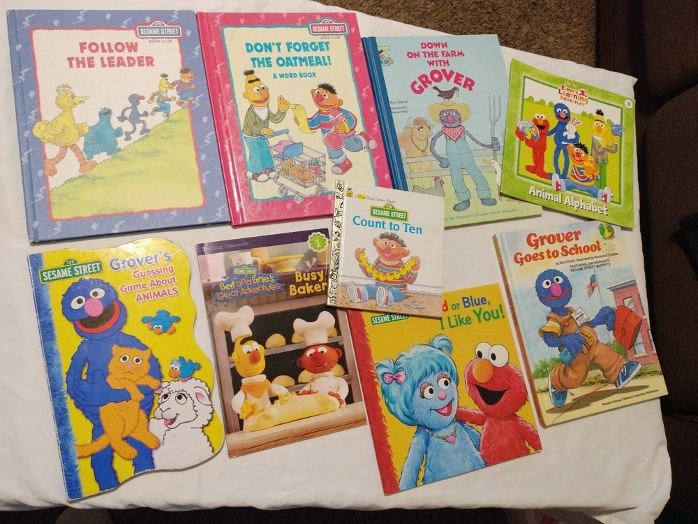 Vintage 80&rsquo;s Sesame Street Mixed Lot Of 9