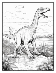 « Cute Dinosaur Coloring Book fun for allFun, Creative & Relaxing Art Pages