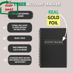 1 Pack Expense Tracker Ledger Book- Finance Book for Home Budget Tracking, Busin
