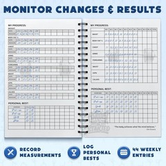 Workout Planner for Daily Fitness Tracking & 1pack, Charcoal Grey-Soft Cover