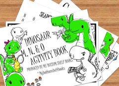 DIGITAL&rsquo;26 Merrick M N O Child Dinosaur ACTIVITY color BOOK *PRINT REQ&rsquo;D* 18pgs