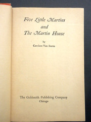 FIVE LITTLE MARTINS Caroline Van Buren 1936 Children&rsquo;s adventure novel 244 pages