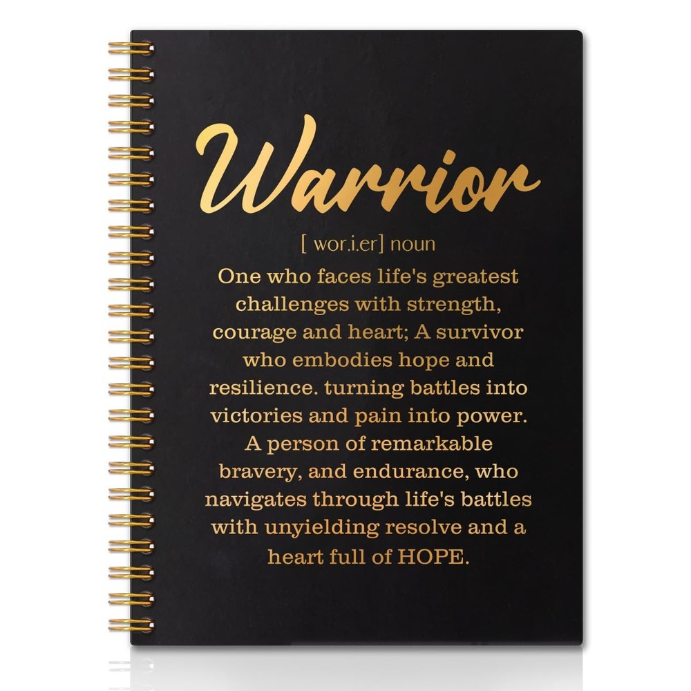 QYUVK Warrior Definition Gold Foil Hardcover 160 Pages 5.9×8 inches, Black