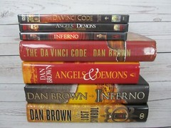 Dan Brown Robert Langdon Series Lot 4 Books Da Vinci Code Hardcover With DVD&rsquo;s