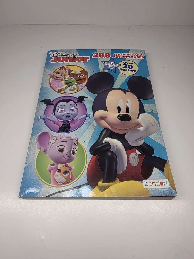 🆕️ Disney Junior Coloring & Activity Book (288) Pages With Over (30) Stickers.