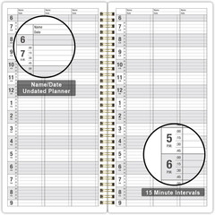 Salon Appointment Book – 15 Min Increments, 3 Cols, 200 Pages, 6.1 » X 11.54 »,