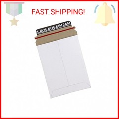 JAM PAPER Stay-Flat Photo Mailer Envelopes with Peel & Seal Closure – 6 x 8 – Wh