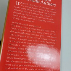 Webster&rsquo;s Dictionary of American Authors HB 528 pages 2500+ entries