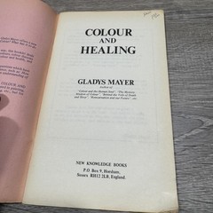 Vintage Colour And Healing Gladys Mayer Books Pink PB United Kingdom 1964
