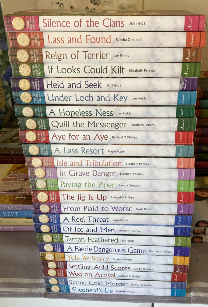 Scottish Bakehouse Mysteries 24 Book lot set VG Christian HC Annie&rsquo;s COMPLETE