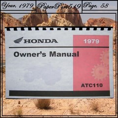 1979 Honda ATC110 Owner&rsquo;s Manual 58 Pages