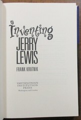 « Inventing Jerry Lewis » Hardcover Book (2000) Frank Krutnik – First Edition