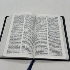 Amplified Bible Zondervan 1987 Bonded Leather Navy Blue Excellent