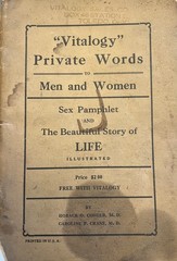 Vintage « Vitalogy » Private Words to Men and Women Sex Pamphlet Illustrated