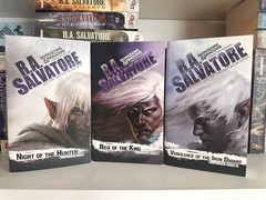 R.A. Salvatore – 30 books, incl The Legend of Drizzt 1-10, Neverwinter 1-3, more