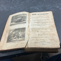 Amos Blanchard « Book of Martyrs » HC leather bound 1831 512 pages