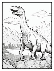 « Cute Dinosaur Coloring Book fun for allFun, Creative & Relaxing Art Pages