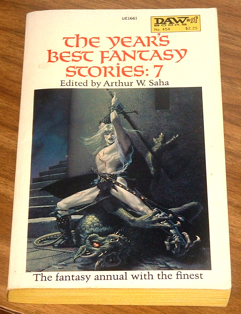 ARTHUR W.SAHA (ed.) The Year&rsquo;s Best Fantasy Stories:7 MICHAEL WHELAN CVR Elric