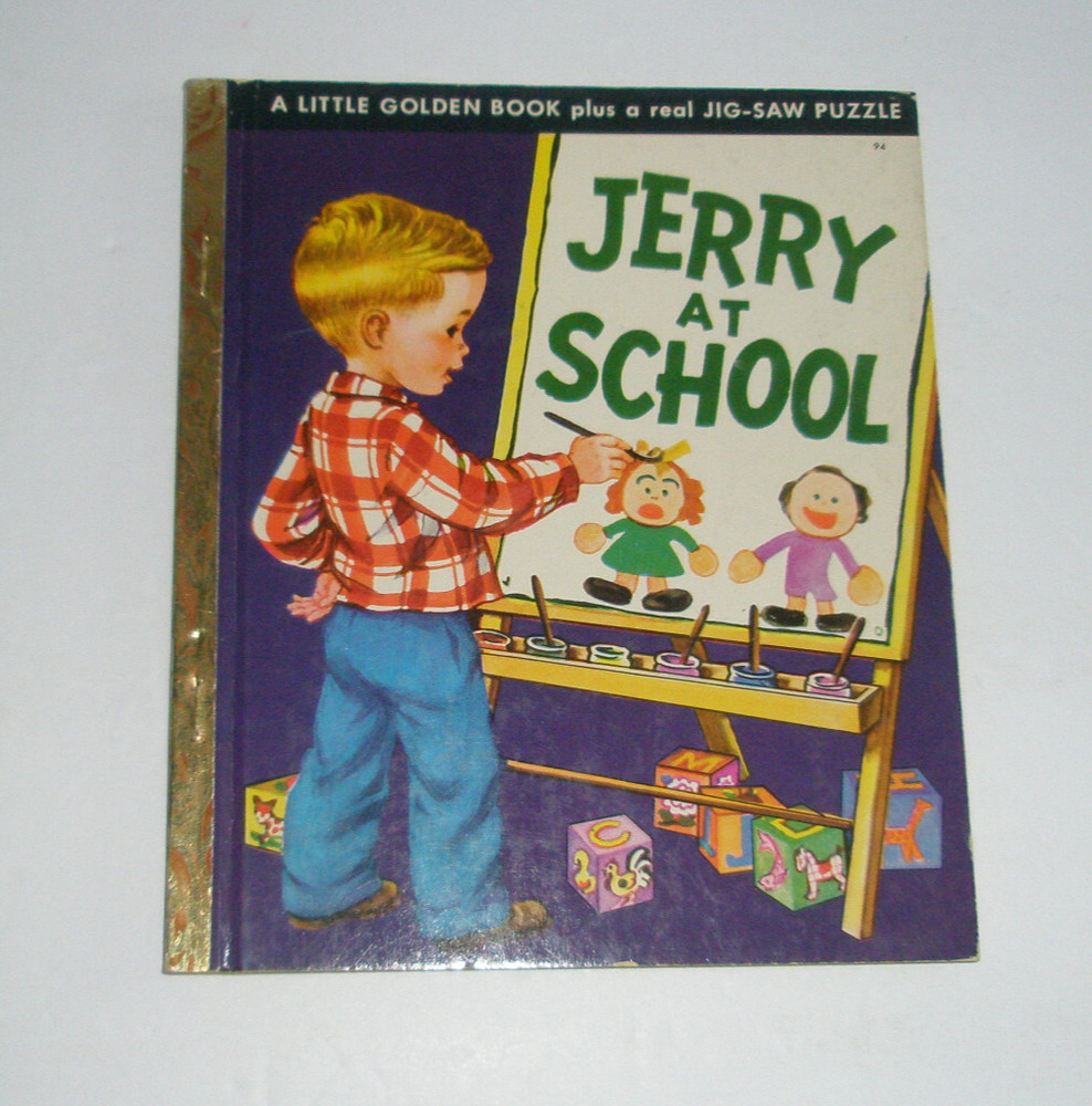Little Golden Book Jerry At School Complete Puzzle « A » 1st Edition 1950 #94