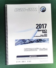 2017 Can-Am Renegade 1000R Owner&rsquo;s Manual: 180 Pages & Protective Covers!