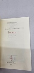Le lettere di Giovanni Pico della Mirandola a partire dall&rsquo;edizione del 1496.