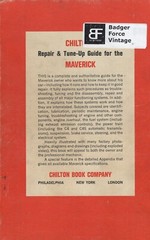 Chilton&rsquo;s Repair and Tune-Up Guide for the Maverick by Ronald M. Weiers MN838