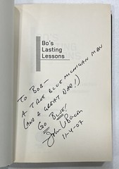 Bo&rsquo;s Lasting Lessons By Bo Schembechler And John U Bacon SIGNED By John U Bacon