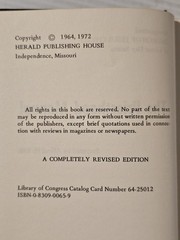 The Priesthood Manual/Pastors Reference Library, HC 1972, RLDS Church. Row 30.