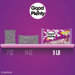 GOOD & PLENTY Licorice Fat Free, Candy Bulk Bag, 5 lbs