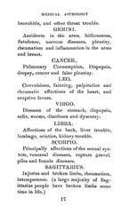 Medical Astrology « 1899 » 71 Pages