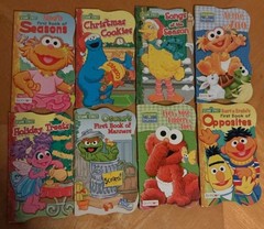 Bendon SESAME STREET Shaped Board Books Lot of 8 Beginnings & First Books 2000&rsquo;s