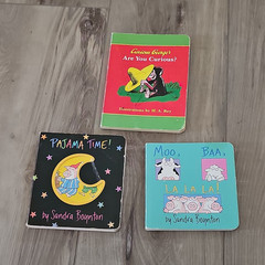 Curious George & Boynton Lot of 3 Illustrated Children&rsquo;s Board Books Ages 2-8