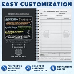 Workout Planner for Daily Fitness Tracking & 1pack, Charcoal Grey-Soft Cover