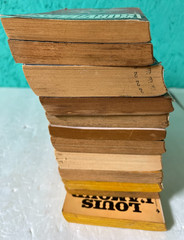 Action Lot of 12 Books Survivalist Louis Lamour Thriller Mystery Western 80&rsquo;s