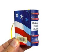 New Miniature Hardbound Book 432pages Dictionary English Spanish 10.000+ words