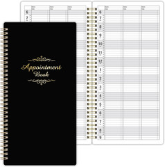 Salon Appointment Book – 15 Min Increments, 3 Cols, 200 Pages, 6.1 » X 11.54 »,