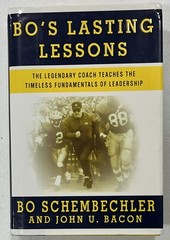 Bo&rsquo;s Lasting Lessons By Bo Schembechler And John U Bacon SIGNED By John U Bacon