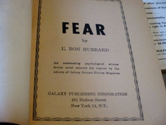 11-1950&rsquo;S SCIENCE FICTION SCI-FI ALIEN-PULP PAPERBACK BOOK-FEAR- L.RON HUBBARD