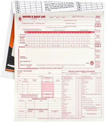 5-in-1 Driver Daily Log Book 5 Pack, Book Format with 31 Sets, 2-Ply Carbonless,