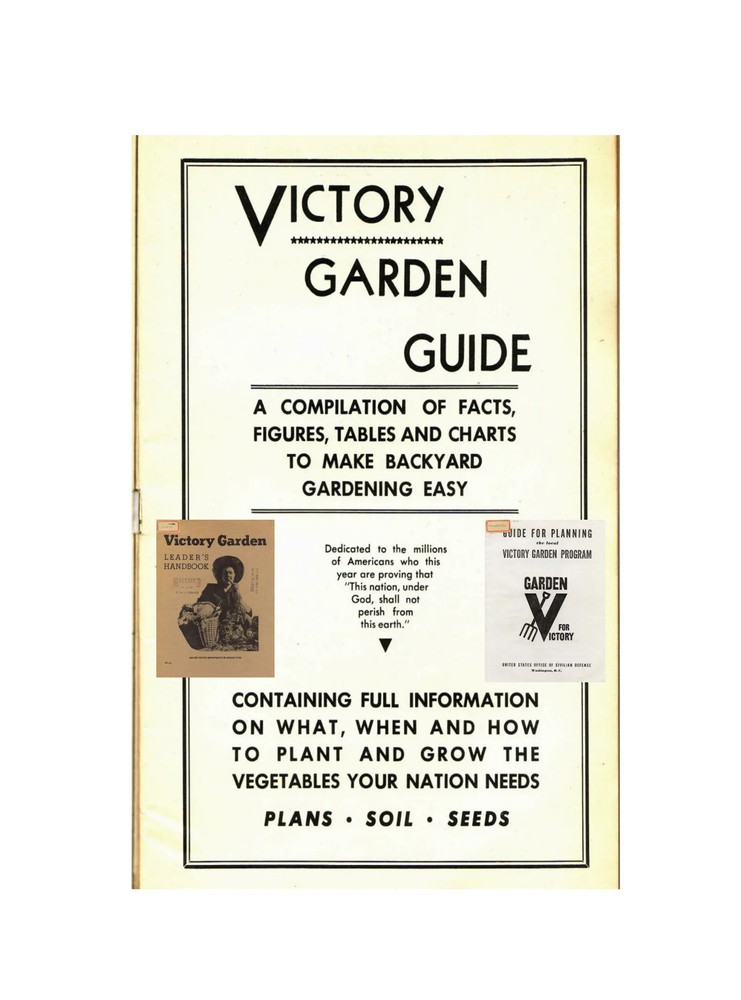 The Victory Garden Guide Paperback Reprint, 3 WWII Gardening Books in 1 (Color!)