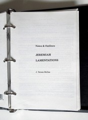 J. Vernon McGee&rsquo;s Notes on the Holy Bible (partially complete, w/binder)