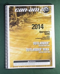 2014 Can-Am Outlander 1000 Owner&rsquo;s Manual: 180 Pages & Protective Covers