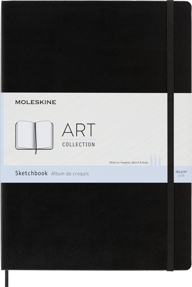 Moleskine Art Sketchbook, Hard Cover, A4 (8.25&Prime; 21.59 x 2.1 x 29.85 cm, Zwart