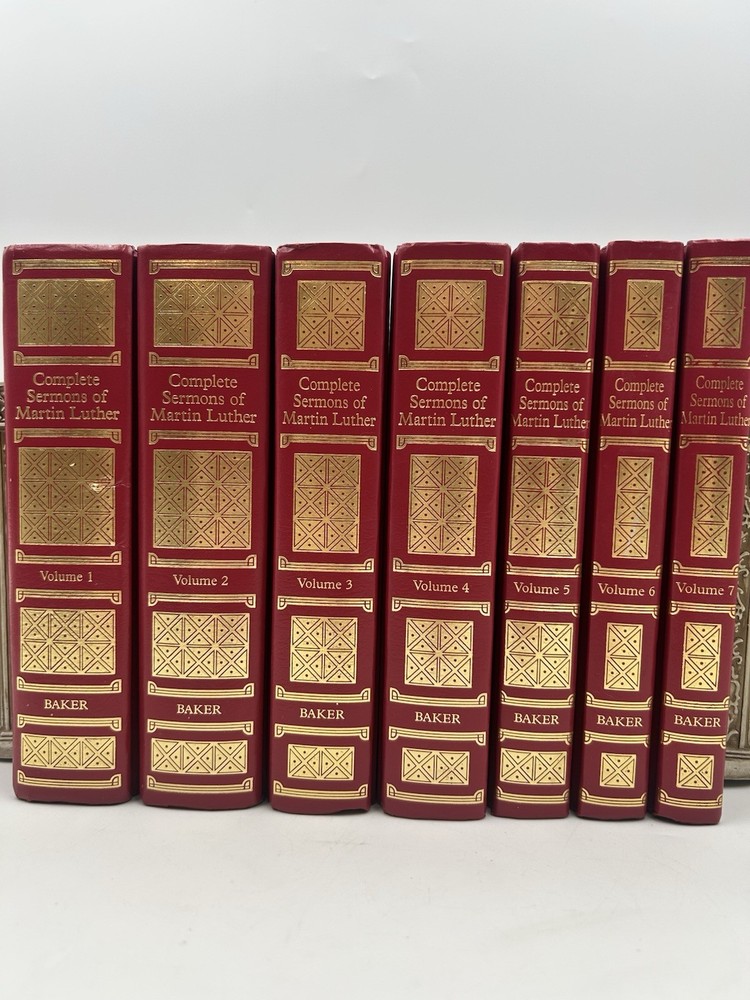 Complete Sermons of Martin Luther 7 Volumes Full Set Hardcover Red & Gold Baker