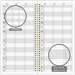 Salon Appointment Book – 15 Min Increments, 3 Cols, 200 Pages, 6.1 » X 11.54 »,