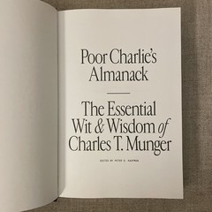 Poor Charlie&rsquo;s Almanack by Charles T. Munger 2023 HC Stripe Press 4th Edition